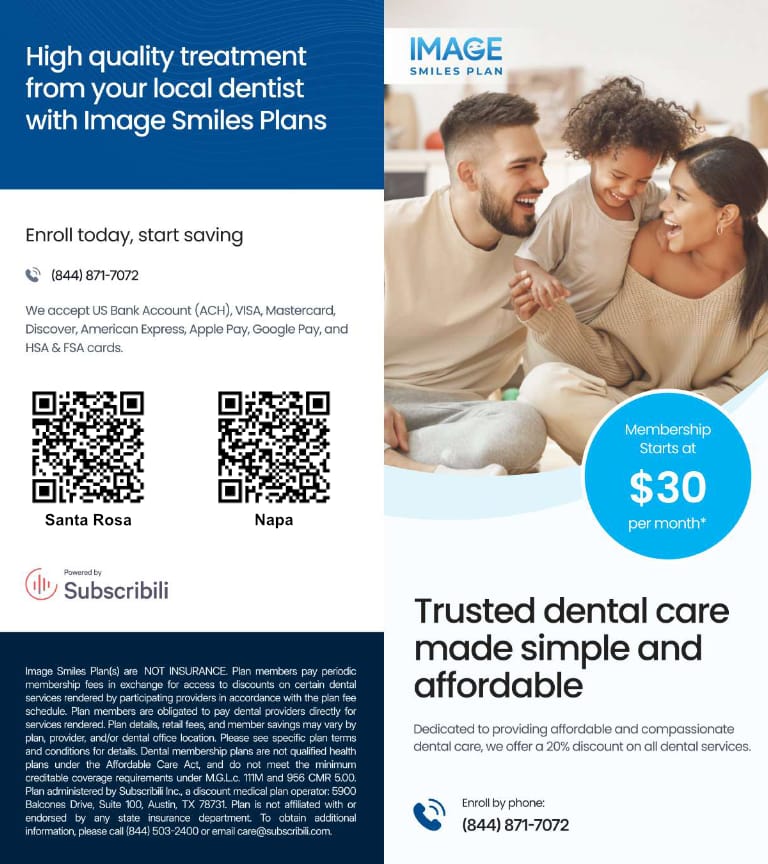 High quality treatment from your local dentist with Image Smiles Plans. Membership starts at $30 per month. Enroll today, start saving. (844) 871-7072